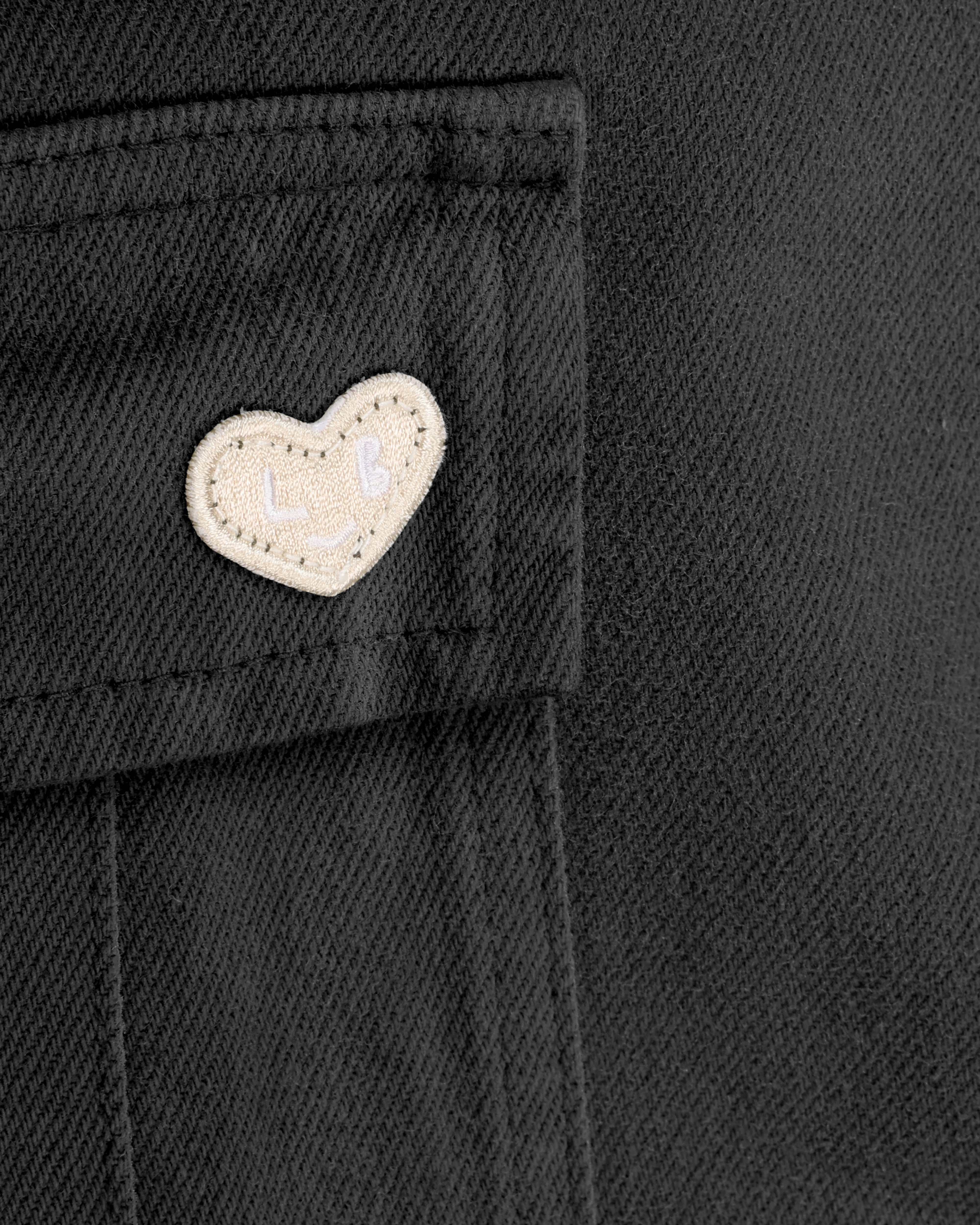 Heart Cargo Pants Washed Black