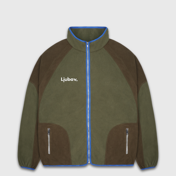Two Tone Fleece Jacket Olive