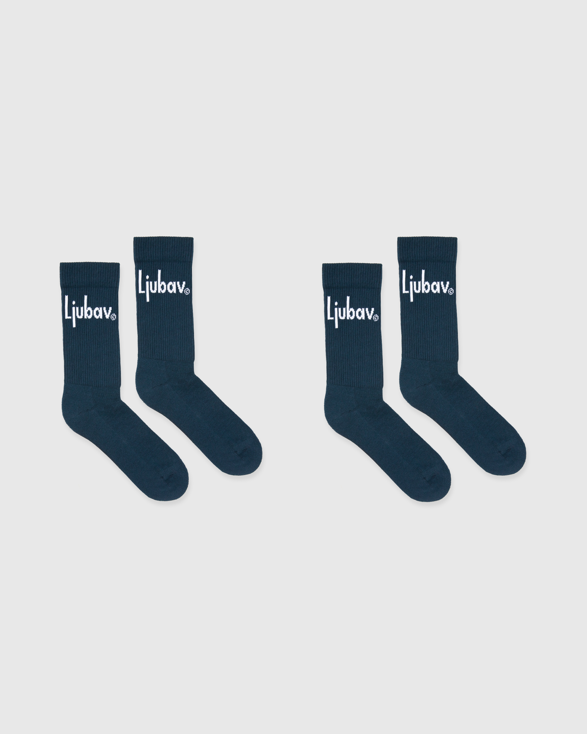 Ljubav Classic Socks Double-Pack Navy